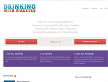 Tablet Screenshot of drinkingwithdiabetes.com
